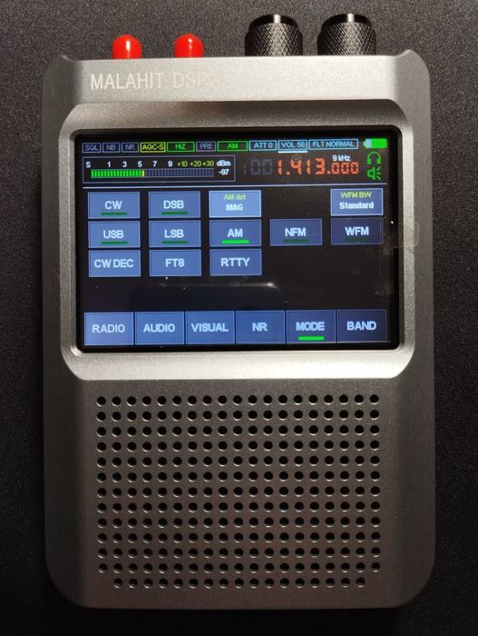 Радіоприймач Malahit DSP2 SDR 10кГц-380МГц 404МГц-2ГГц FW2.40 5000мАг