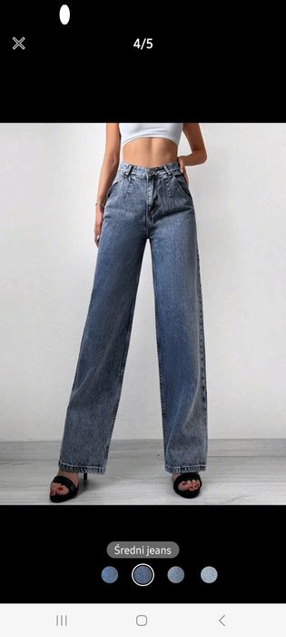Sprzedam nowe jeansy Shein XS szerokie dzwony