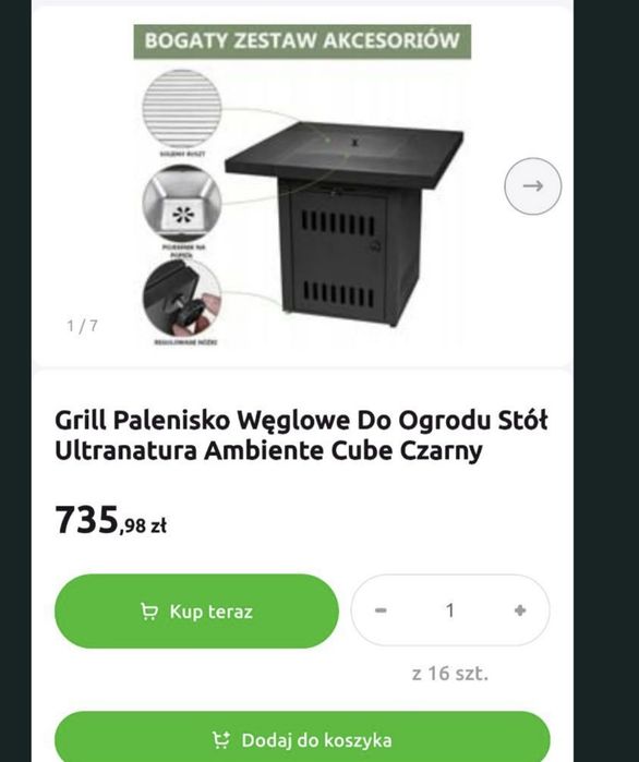 Grill/palenisko stół