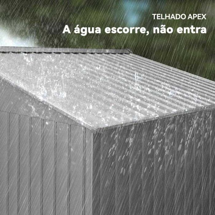 Abrigo de Jardim Metálico 4,9 m² – 277x195x192 cm