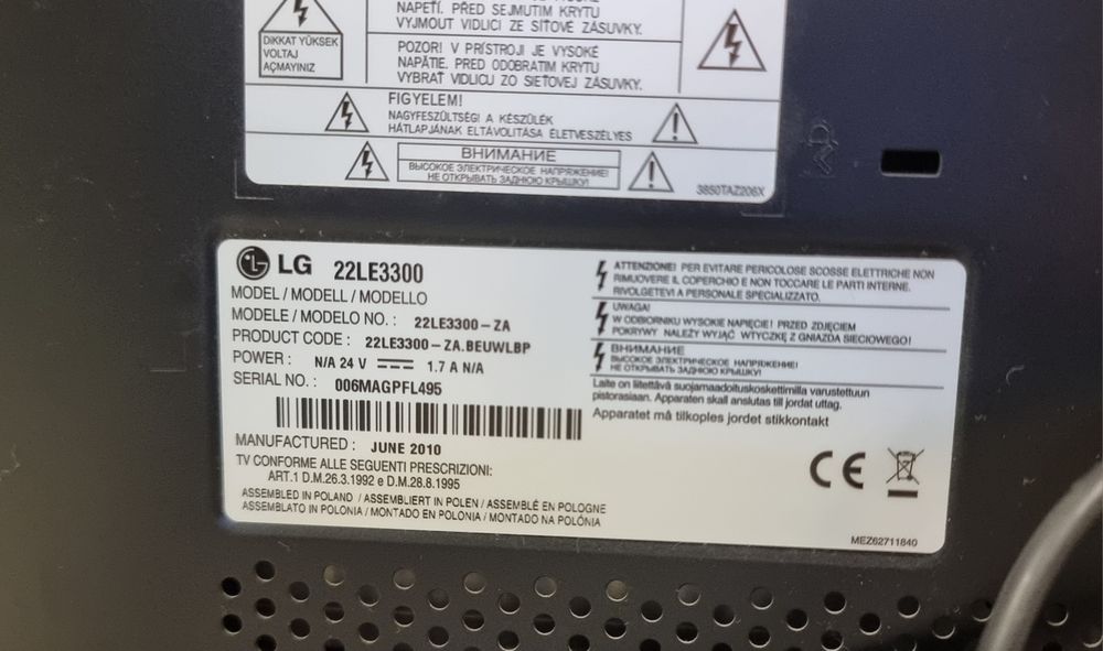 Monitor LED LG 22"