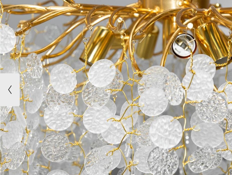 Підвісна дизайнерська люстра у золоті 60 см діаметр (602-600GD)