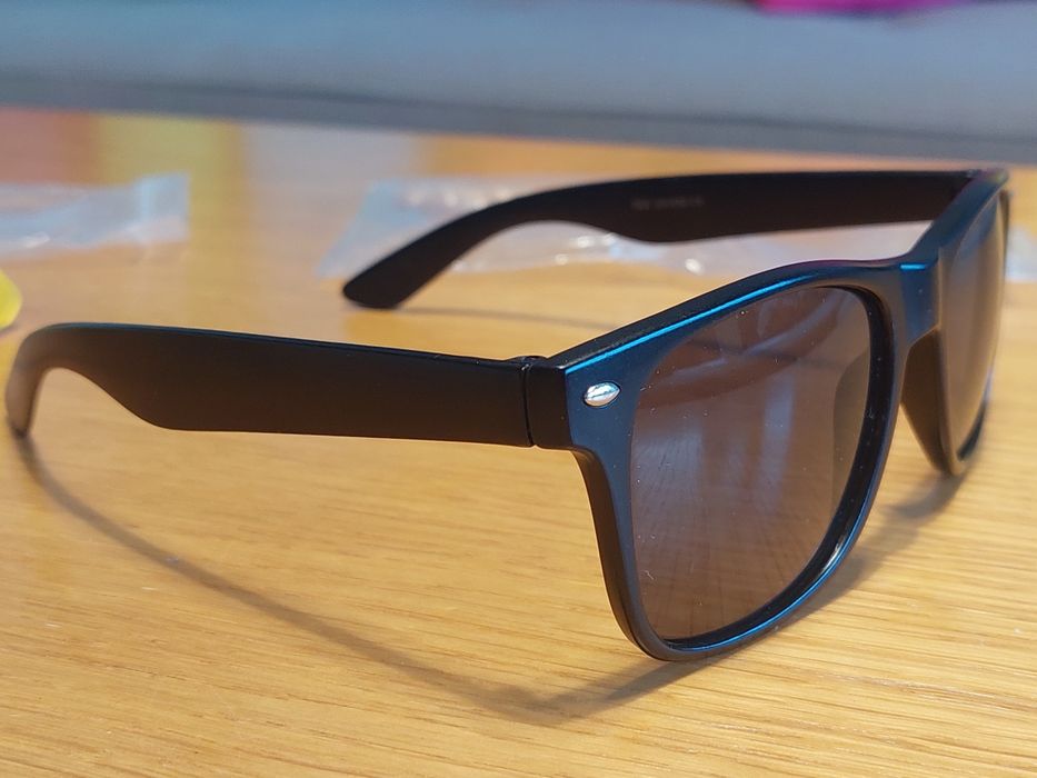 Okulary przeciwsłoneczne nowe UV400 2 sztuki czarne żółte +1 gratis