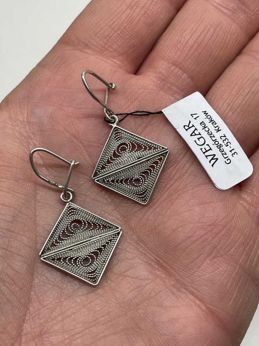 Niespotykane Srebrne Kolczyki - Filigran 4,19g - IMAGO ARTIS - Kraków