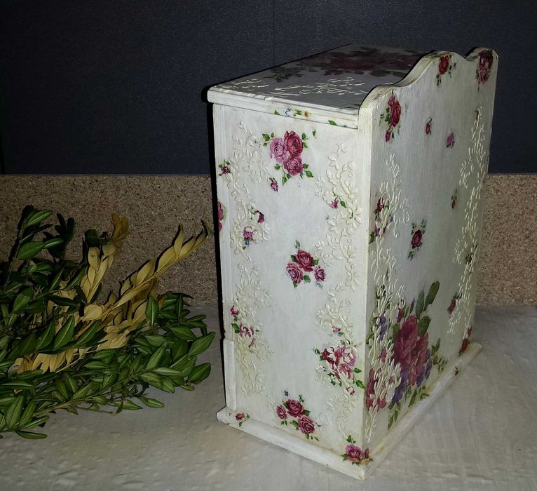 Сувенир подарок Шкатулка Красивый Чайный домик декупаж