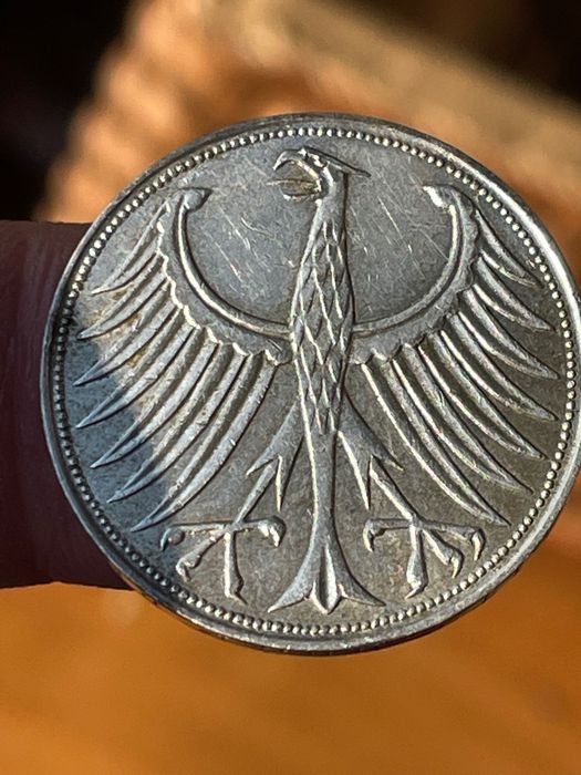 Moeda prata 5 mark 1951 J Alemanha