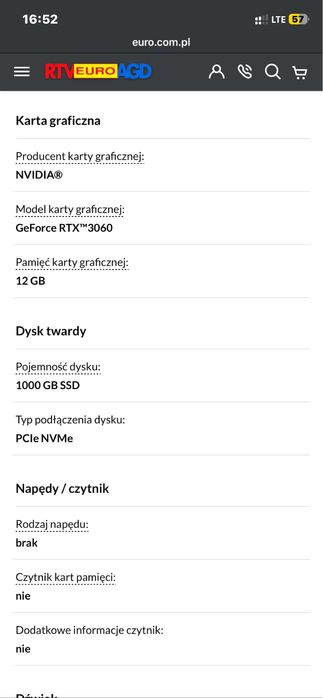 JAK NOWY Komputer Gamingowy RTX 3060 16GB RAM 1TB SSD I5 11-600k ARGB