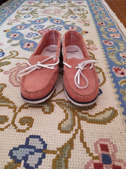 Mocassins cor salmão nr39