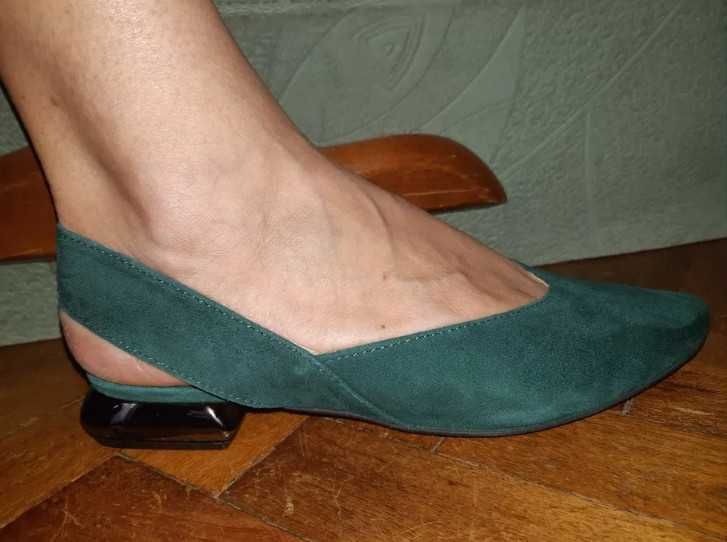 Женские фирменные туфли, натуральная кожа