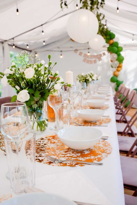 Namiot imprezowy ! Podłoga, stoły, krzesła, dekoracje