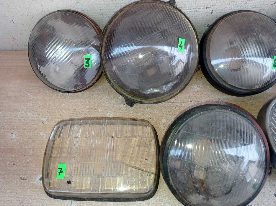 Szkła - lampy - przód - WSK + inne - Piast, Refmet