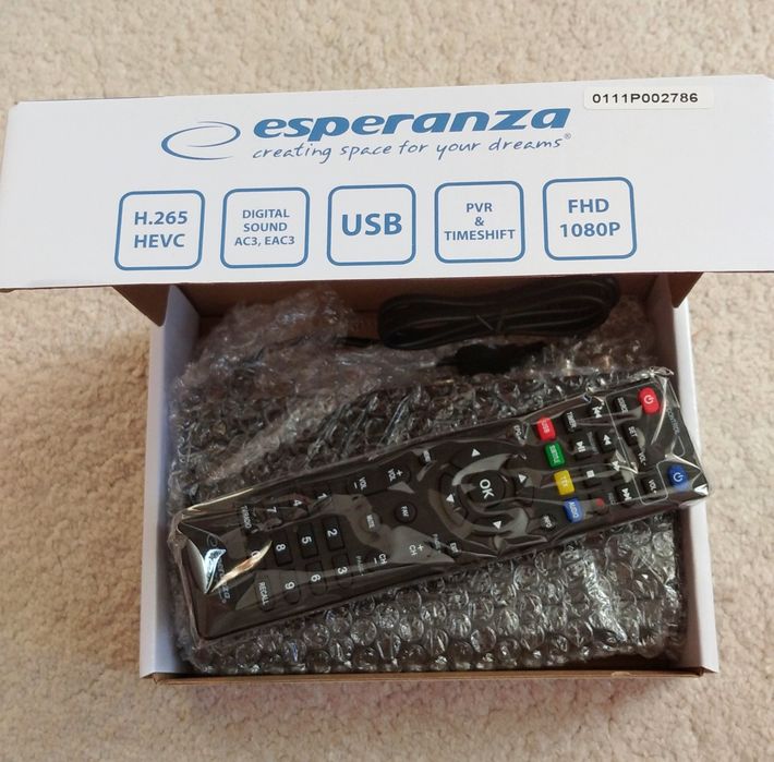 Tuner Dekoder DVB-T2 TV naziemnej Esperanza