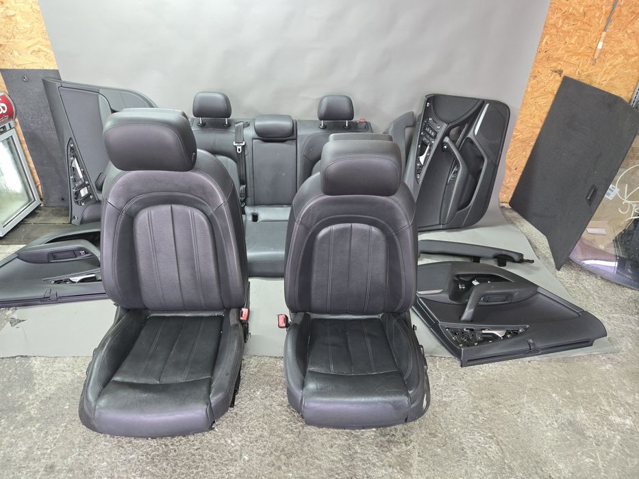 Fotele skora audi a6 c7 grzane wentylowane komplet boczki bosse