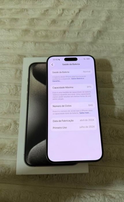 iPhone 15 pro max em bom estado. 91 de bateria.