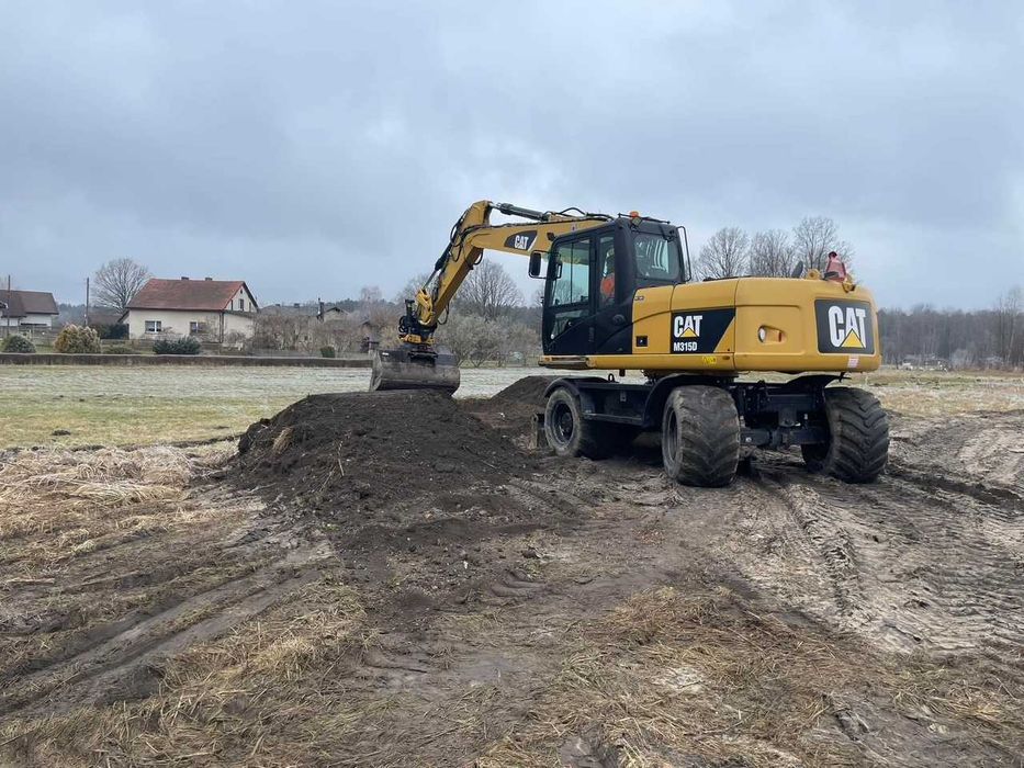 Usługi wynajem Koparka kołówka wykopy koparko-ładowarka  koparki