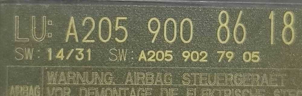Centralina Airbag A2059008618 - MERCEDES-BENZ C-CLASS