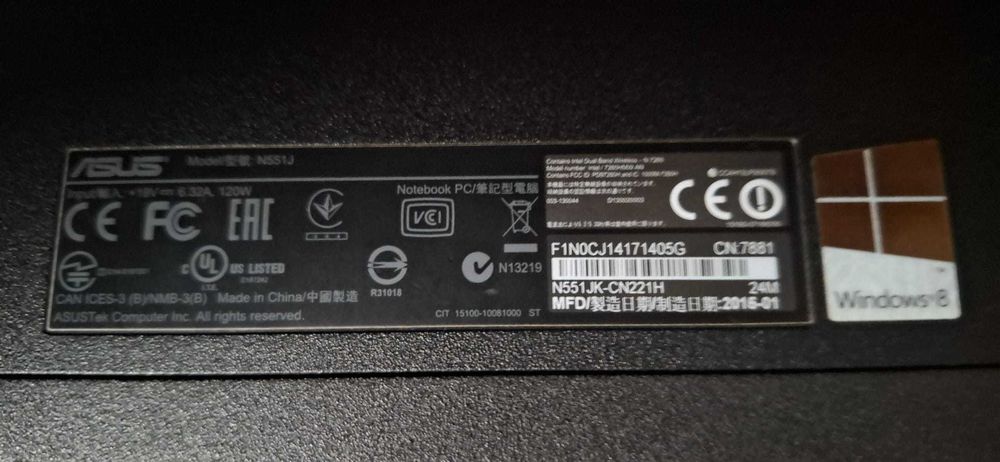 Portátil Asus N551J