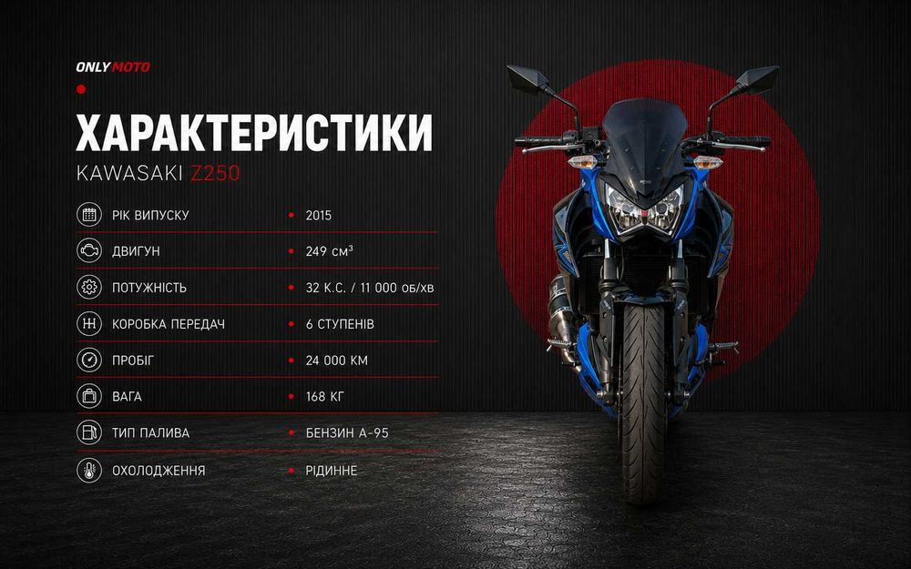 Kawasaki Z250, 2015 рік, ABS