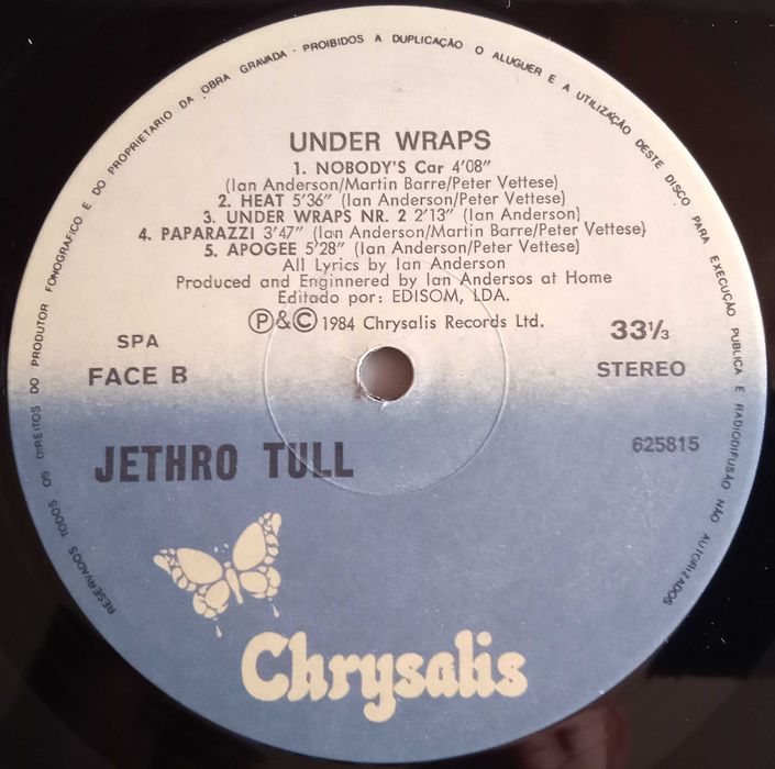 Jethro Tull - - - - - Under Wraps - - - - - LP