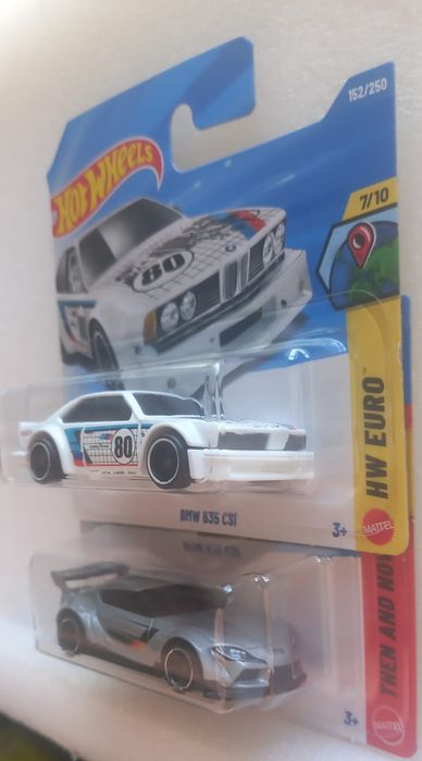 Conjunto 2 hot wheels bmw 635 csi & 20 toyota gr supra hot wheels