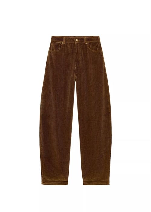 вельветові штани balloon fit з кишенями zara