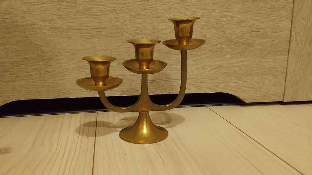 Trójramienny świecznik 15 cm