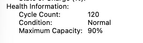 MacBook Pro 13 2020 M1 16GB RAM 512GB SSD 90%