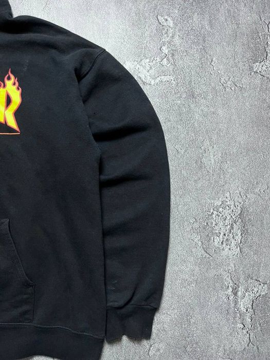 Вінтажна Кофта Худі Thrasher Трешер Великий Логотип Колір Чорний Розмір М