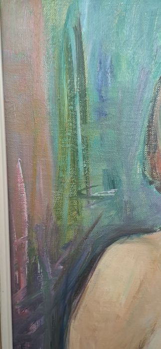 Obraz olejny na płótnie – Akt kobiety – 80x60 cm – Sygnowany