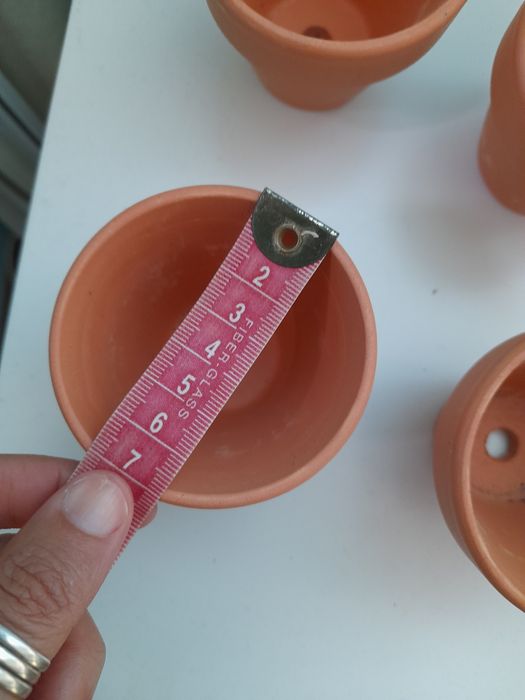 Conjunto de vasinhos de terracota