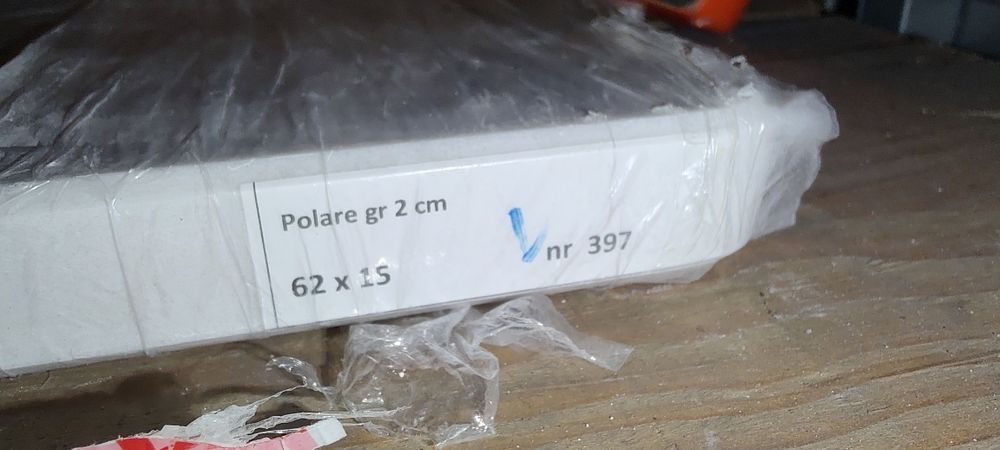 Parapet kamienny - Aglomarmur Polare 62×15, gr. 2cm-Biały, nowy