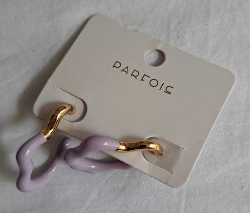 Brincos de argolas de esmalte - Parfois