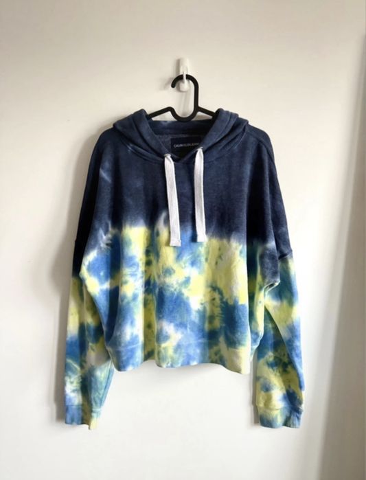Calvin Klein Jeans bluza z kapturem Tie-dye rozmiar M