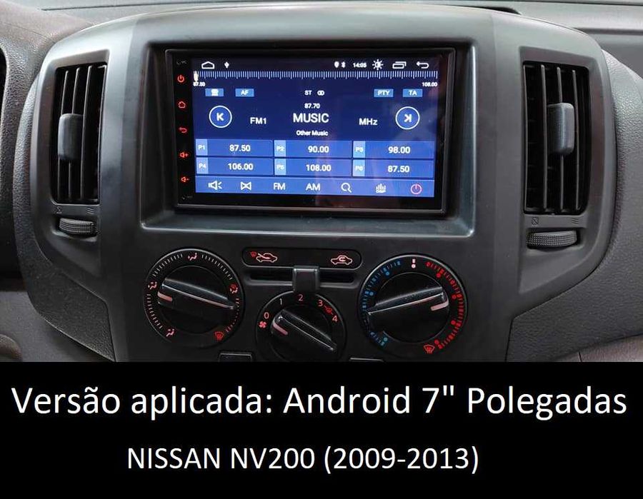 (NOVO) Rádio 2DIN • Nissan NV200 • e-NV200 • NV250 • Android [4+64GB]