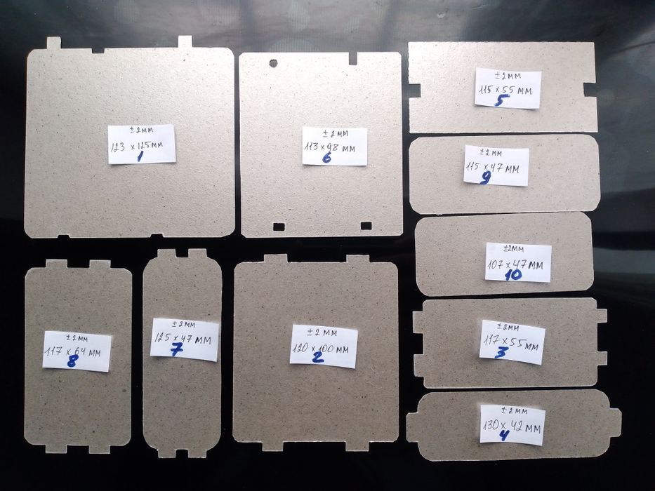 Слюда будь-яких розмірів для мікрохвильовки