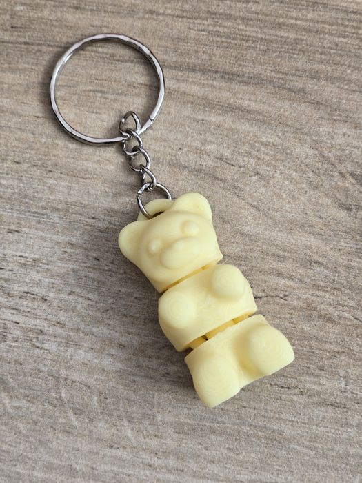 Breloczek Gummy Bear Żółtym 3d - Brelok Druk3d fidget Keychain