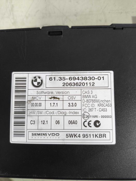 Modulo CAS3 EWS  BMW E87/E90/E91/E60/E61   694.3830