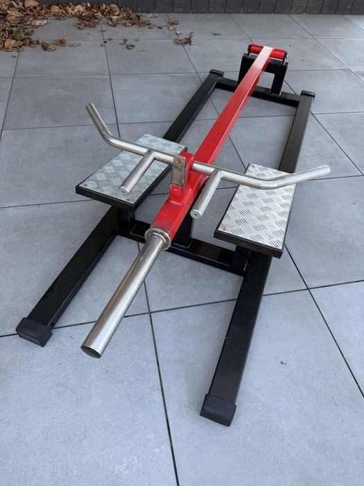 Maszyna na plecy T-bar na obciazenie olimpijskie dobra biomechanika