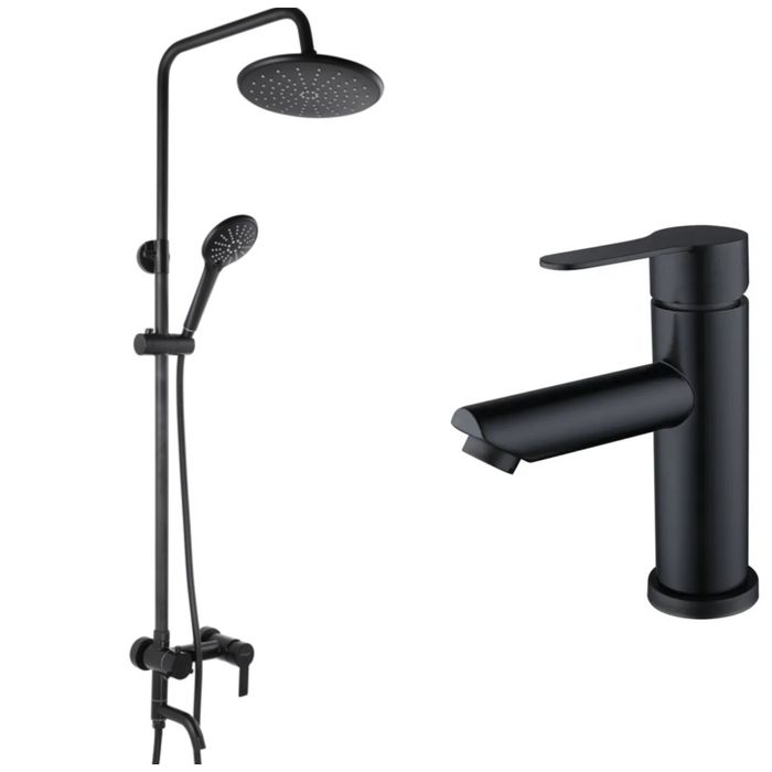 Набор смесителей  CHEMPION из нержавеющей стали черный .