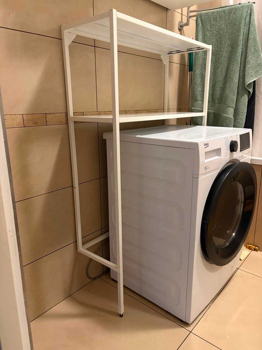IKEA ENHET obudowa z półkami nad pralkę, biała 80 × 30 × 129 cm