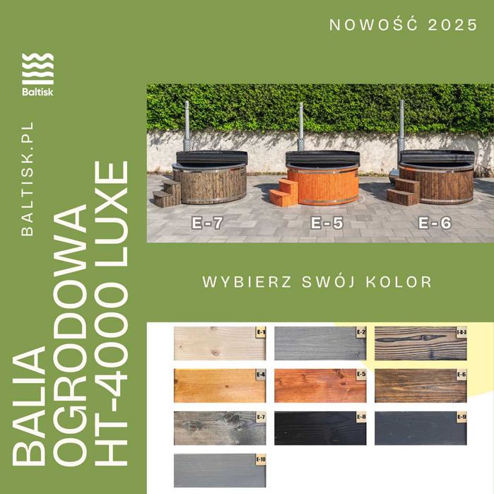 Balia Ogrodowa Jacuzzi Hydromasaż LED Piec Full Opcja Nowy design Hit