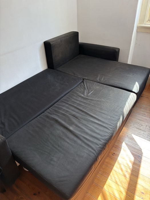 Sofa-cama com chaise longue usado