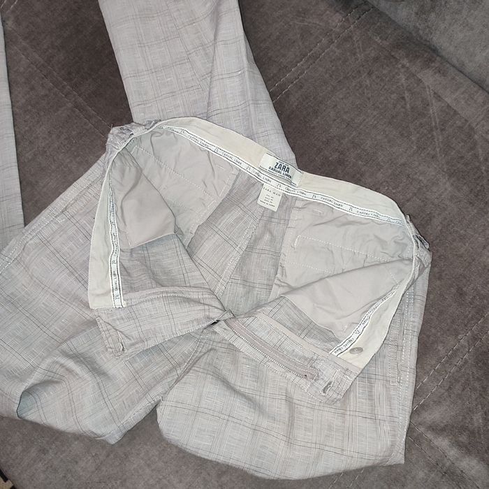 Льняные чиносы брюки Zara, лён