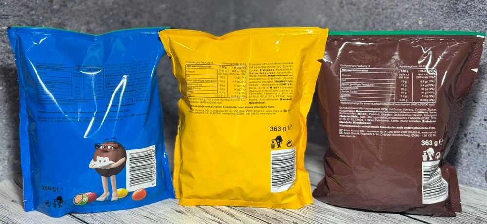 Драже M&M`s арахіс,шоколадні і хрусткі 309-363 г: 251 грн