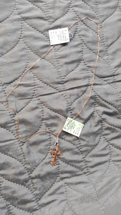 Złoty krzyżyk łańcuszkiem pr 585