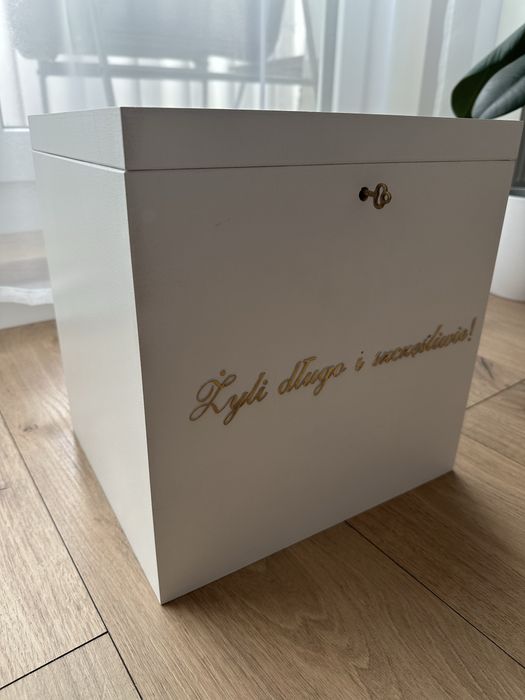 Skrzynka na koperty + ramka + pudełko na obrączki + stojaczki