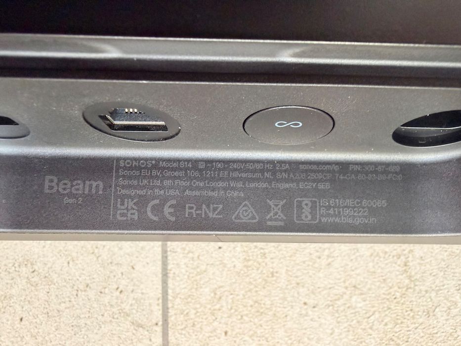 Sonos Beam Gen 2 Soundbar Dolby Atmos – Preto