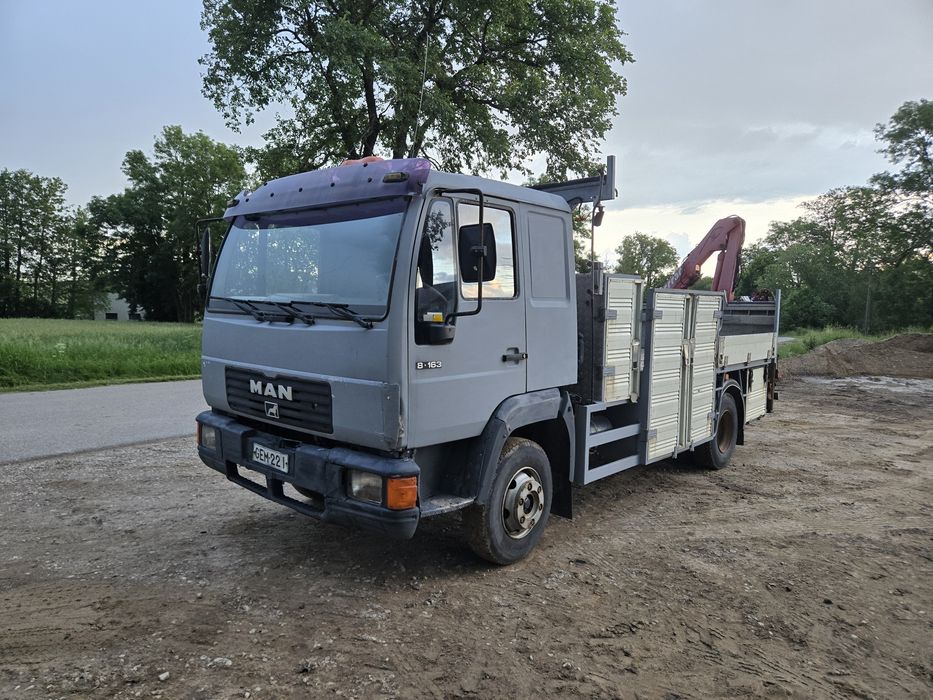 Man 8.163 + HDS Samochód Ciężarowy