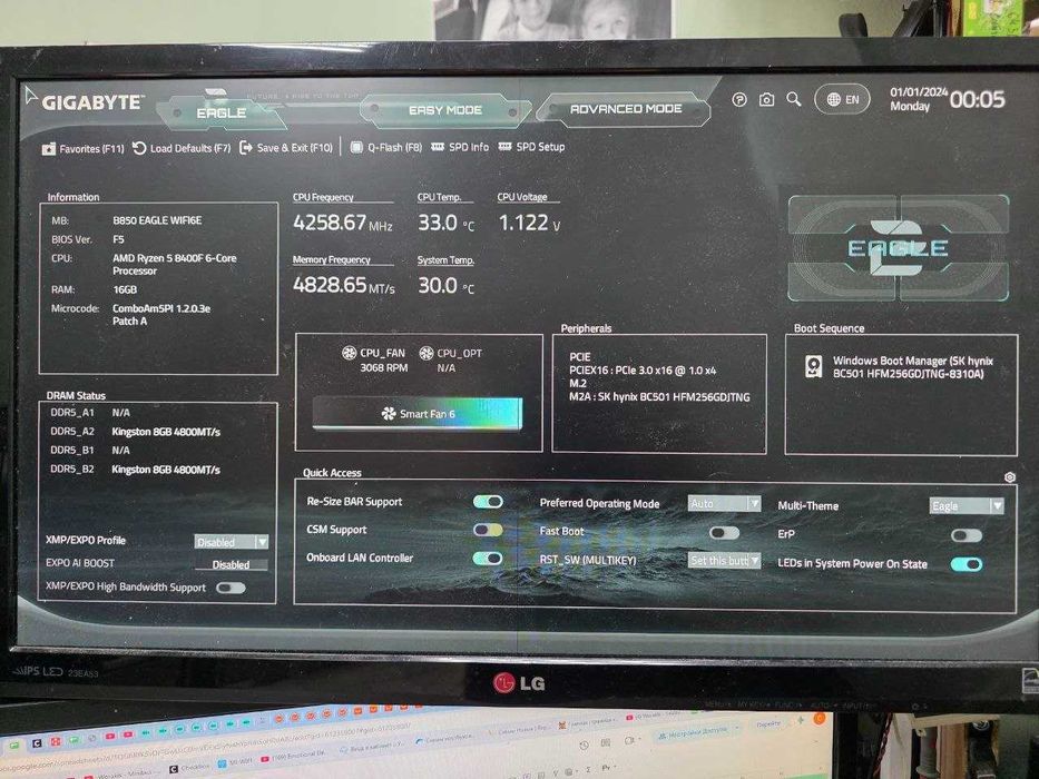Материнська плата Gigabyte B850 Eagle WIFI6E