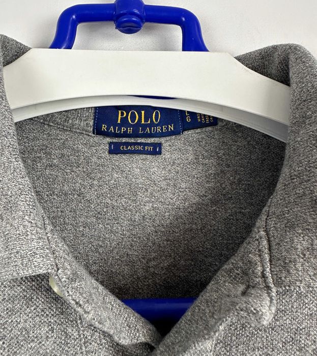 Koszulka POLO RALPH LAUREN szara męska casual r. L